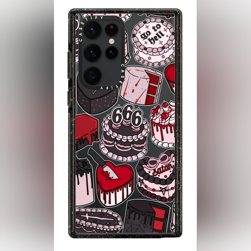 Stylish Pink & Black Decorative Phone Case - Fits Modern Smartphones
